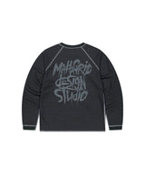 SLASH LOGO WAFFLE LONG SLEEVE_CHARCOAL