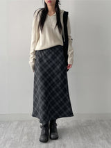 [wool 55%] ミニホールラグランフーデッドニット