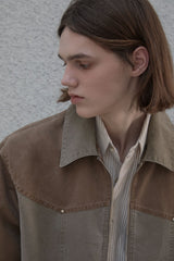 Toning color Oxford western Jacket