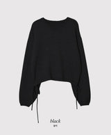 リボンストリングクロップニット（6色）