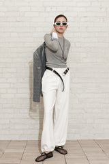 NEW CUFFS TOP_MELANGE GRAY