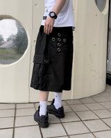 Aver Eyelet Cargo Bermuda Pants