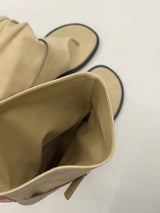 Two-buckle open-toe flip-flop boots