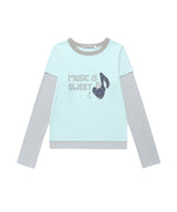 W STRAWBERRY LAYERED LS TEE MINT(CV2FFFT551A)