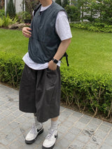 Pintuck Twill Bermuda Pants 3C