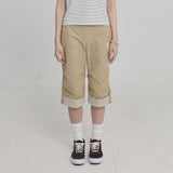 Check Applique Capri Pants