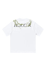 サーキュラーフローラルエンブロイダリーロゴTシャツ