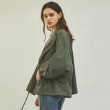 90s クラシック フィッシュテール ショート ボンバー ジャケット_Khaki
