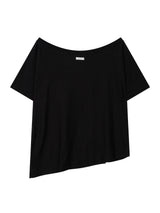 アンバランスボタンショルダートップ(BLACK)
