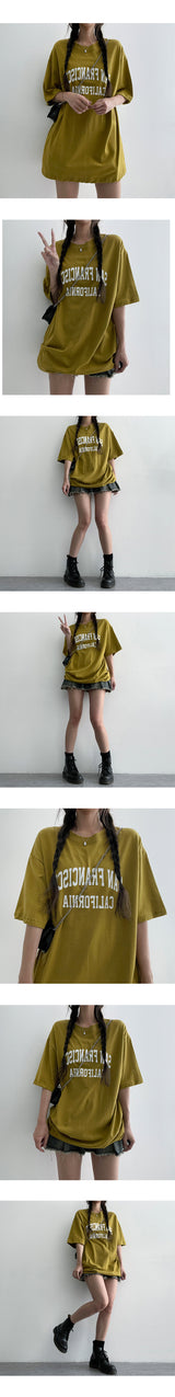 デューンズレタリング半袖Tシャツ (4 colors)
