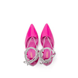 Glitter Strap Stiletto Heel(Pink)