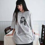 へースオーバーフィットラグランTシャツ [Melange grey]