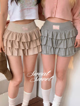 Cancan Mini Skirtpants _brown