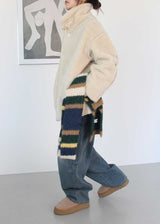 WOOL BLEND COLOR MUFFLER