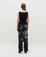 Embroidered Graphic Jersey Skirt _ BLACK