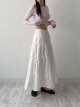 Aco Tiered Flare Long Skirt