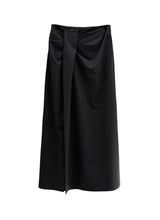 Liboen Ribbon Tie Long Skirt