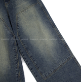 GeoJ 5079 Double Knee Teen Washing Wide Denim