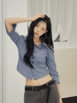 Mild Cotton Checkered Collar Shirt