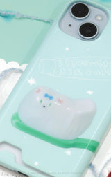 ✧ グロッシーカードスマホケース ✧ パピートゥースブラシ
