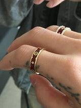ASCLO Burgundy Cross Ring