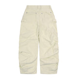 XP291 File Side Shirring Wide Cotton Pants (CREAM)