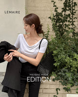 [MADE] Ellora drape shirring T‑shirt