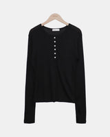 Dandi Tencel Button Long-Sleeve T-Shirt