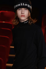 TURTLENECK KNIT T SHIRT / BLACK