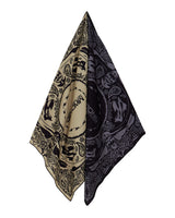 double bandana silk scarf(BL,BE)