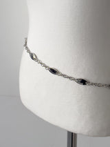 Oval Silver Chain Belt