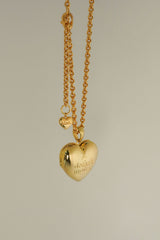 Memory heart locket necklace (Gold) 