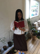 Plum lace blouse (2color)