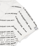 BOUQUET GIRL WORDING SHORT SLEEVE CARDIGAN [WHITE]