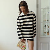  Relaxed Fit Striped Polo T 