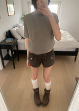 POCKET BANDING LOW SHORTS (3color)
