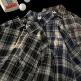 Pulse embroidered tartan checkered shirt (3 colors)