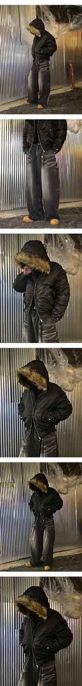 [F/W]リアルファーMA-1中綿ジャンパー(3color)