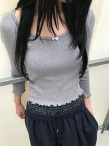 パンチングリボンTシャツ (3 colors)