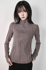 26SS★ [ EEUN MADE ] レイヤーベルベットジップアップ