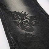 Rose dark blue low bootcut jeans