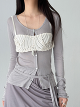 mute shirring skirts (2color)
