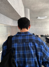 エーエキドオーバーフィットチェックポケットシャツ