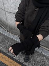 basic ribbed hand warmer (2color)