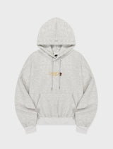 Concept Collegeカーシブロゴワッフルフーディー／メランジグレー [Unisex]