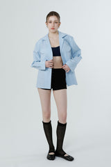 ツイルフェイデッドシャツ_LIGHT BLUE