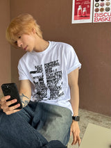 Lettering selfie short sleeve T 4C