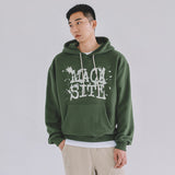 ビンテージロゴフードTシャツ　カーキ