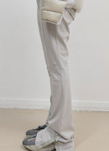 Button Slit Bootcut Pants / Mint Grey
