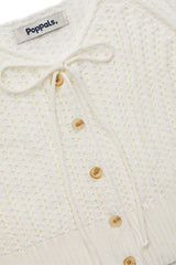 クロシェットニットベスト [Ivory]